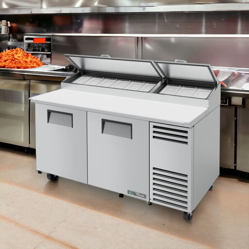 True TPP-AT-67-HC | 67" Wide 2 Door Pizza Prep Table