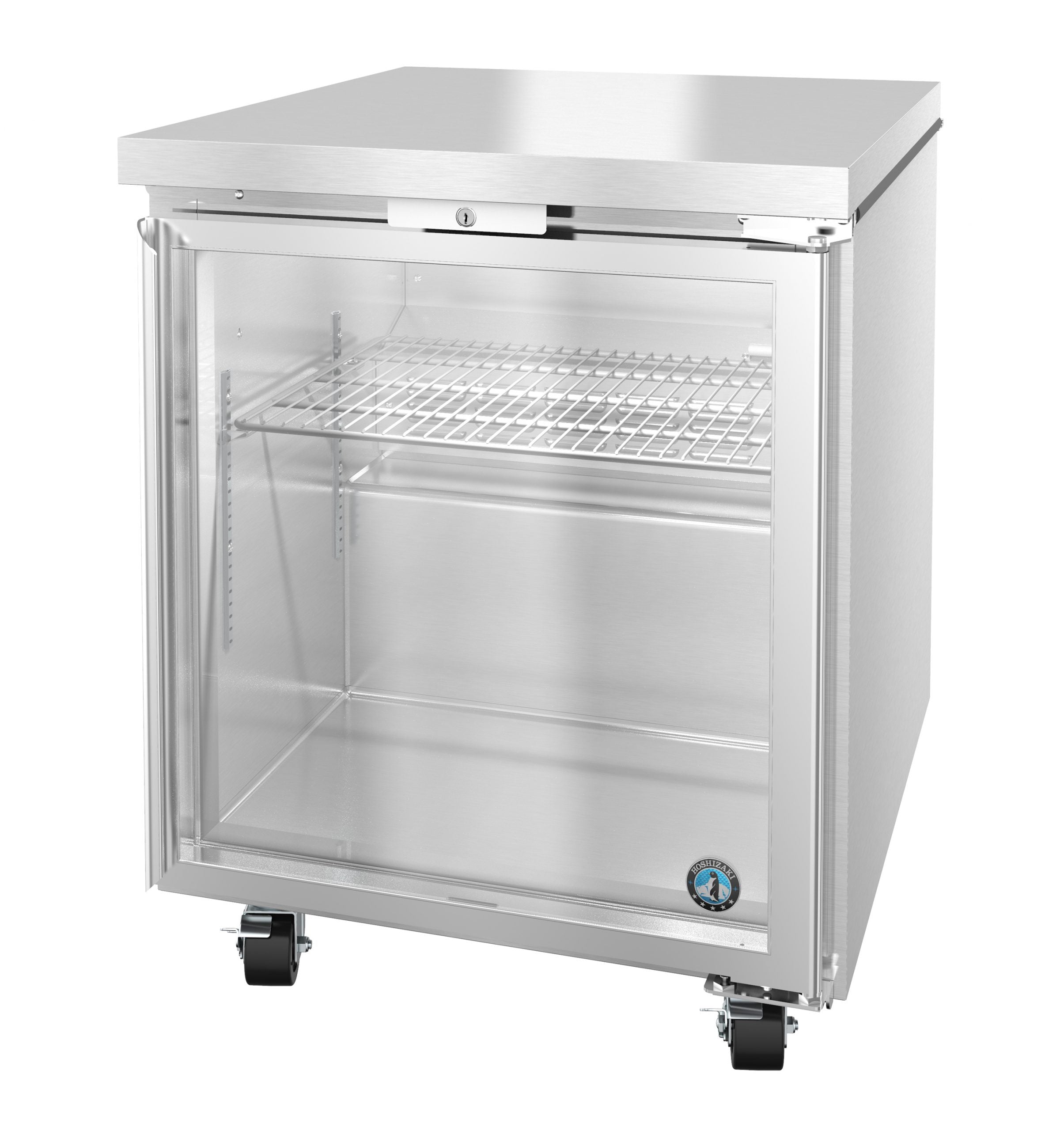 Hoshizaki UR27B-GLP01 | 27" Wide 1 Glass Door Undercounter Refrigerator