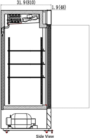 Valpro VP2F-48FDVHC | 54" Wide 2 Swing Door White Merchandiser Freezer