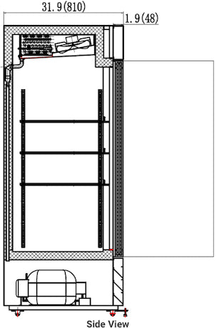 Valpro VP2F-48HC | 54" Wide 2 Swing Door White Merchandiser Freezer