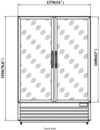 Valpro VP2F-48M | 54" Wide 2 Swing Door White Merchandiser Freezer