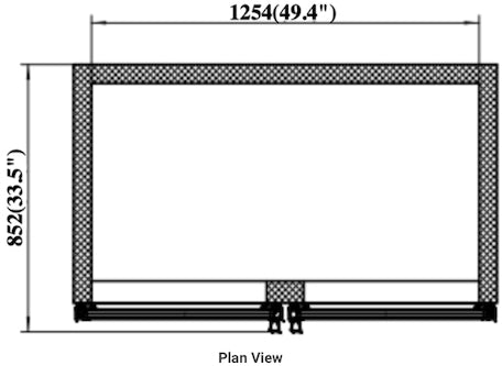 Valpro VP2F-48M | 54" Wide 2 Swing Door White Merchandiser Freezer