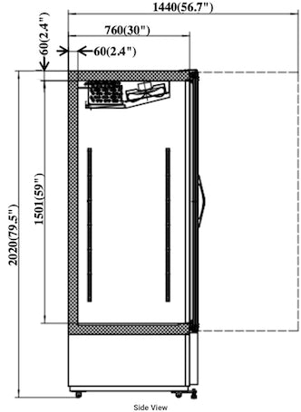 Valpro VP2F-48M | 54" Wide 2 Swing Door White Merchandiser Freezer