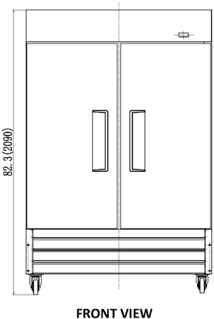 Valpro VP2F-HC | 54" Wide 2 Door Bottom Mount Reach-In Freezer