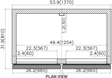 Valpro VP2FG-HC | 54" Wide 2 Glass Door Bottom Mount Reach-In Freezer