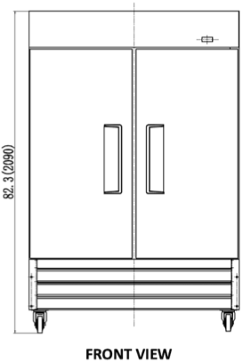 Valpro VP2R-HC | 54" Wide 2 Door Bottom Mount Reach-In Refrigerator