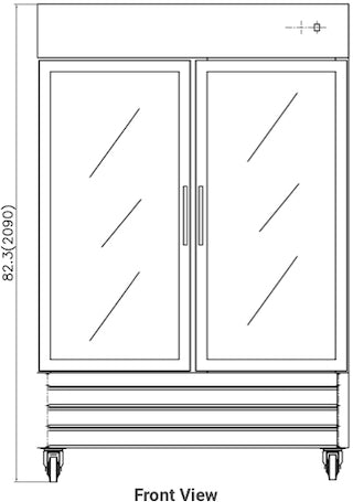 Valpro VP2RG-HC | 54" Wide 2 Glass Door Bottom Mount Reach-In Refrigerator