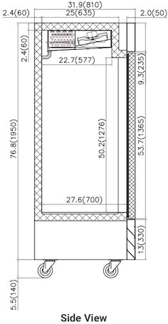 Valpro VP2RG-HC | 54" Wide 2 Glass Door Bottom Mount Reach-In Refrigerator