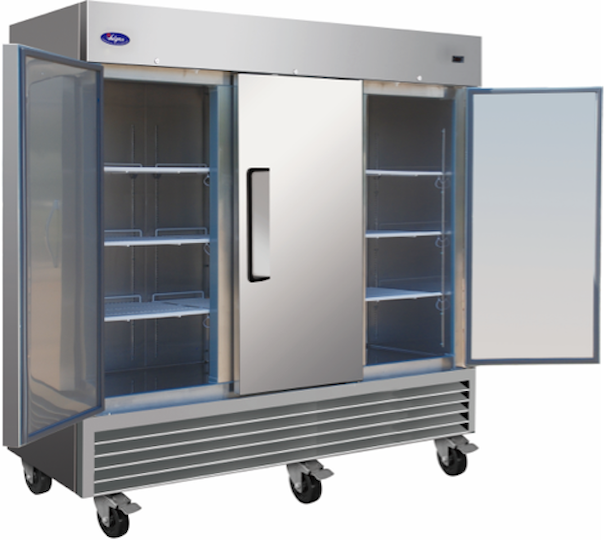 Valpro VP3FDV-HC | 81" Wide 3 Door Bottom Mount Reach-In Freezer