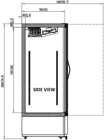 Valpro VP3R-72M | 81" Wide 3 Swing Door White Merchandiser Refrigerator