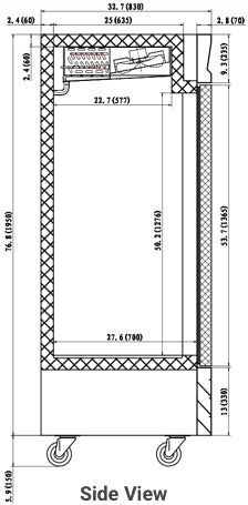 Valpro VP3R-HC | 81" Wide 3 Door Bottom Mount Reach-In Refrigerator