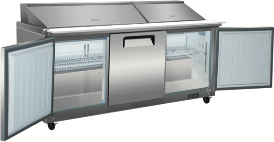 Valpro VP72SM-HC | 72" Wide 3 Door Mega Top Sandwich Prep Table