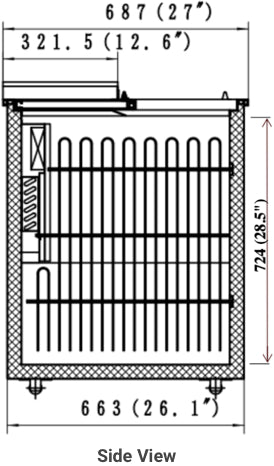 Valpro VPB95 | 95" Wide Slide Top Bottle Cooler