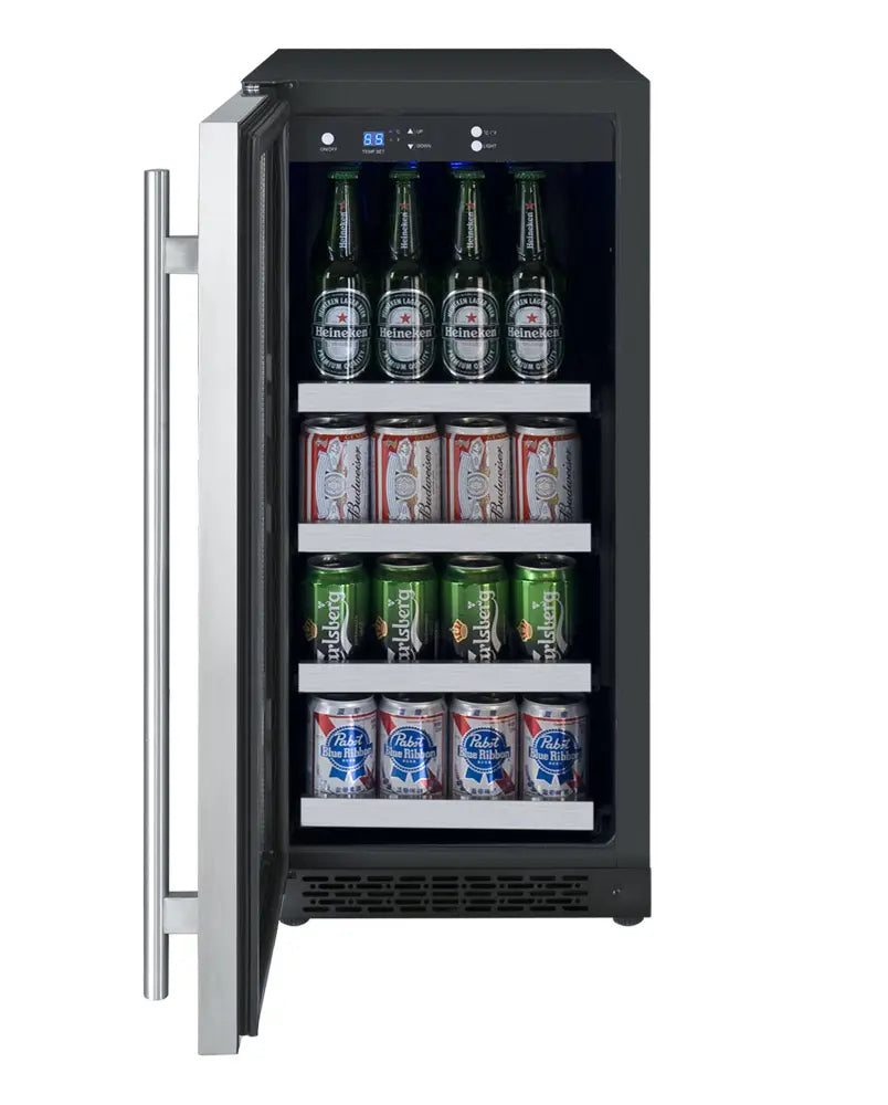 Allavino | 15" Wide Single Zone FlexCount II Tru-Vino 64 Can/28 Bottle Beverage Fridge