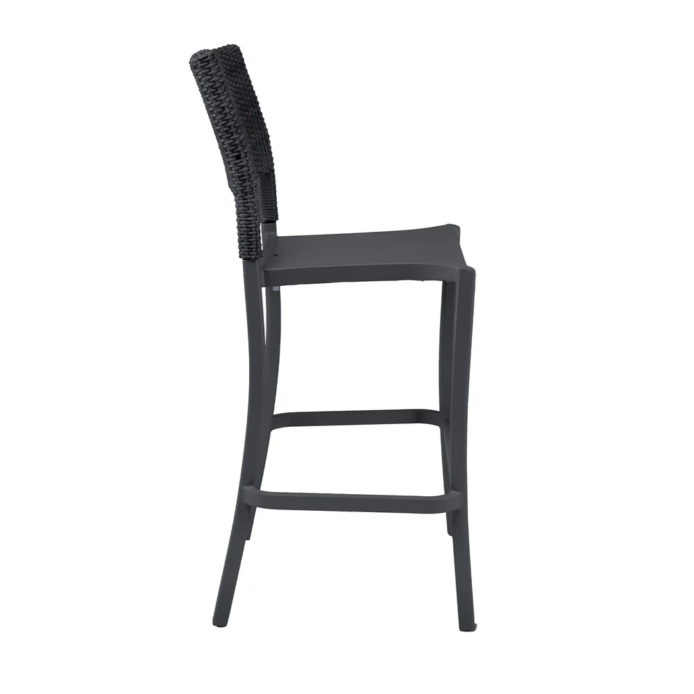 Grosfillex Java Wicker Armless Barstool