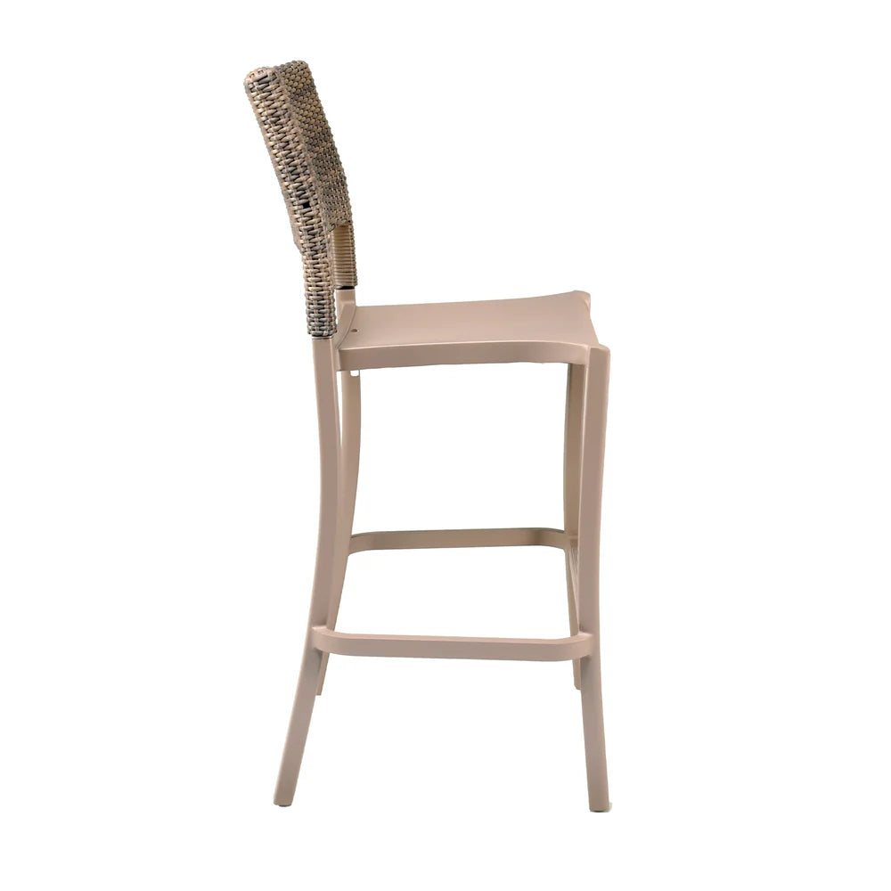 Grosfillex Java Wicker Armless Barstool