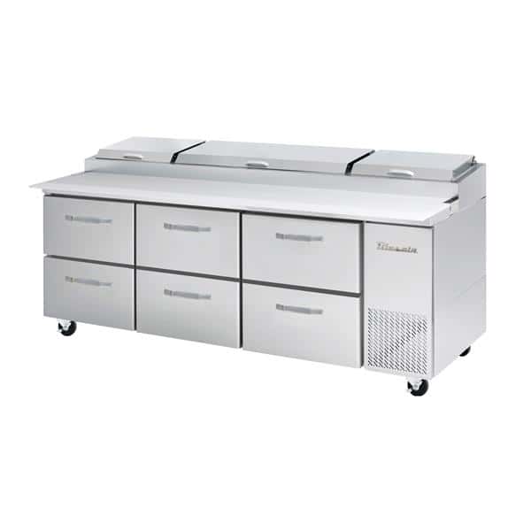 Blue Air BAPP93-D6-HC | 93" Wide 6 Drawer Pizza Prep Table