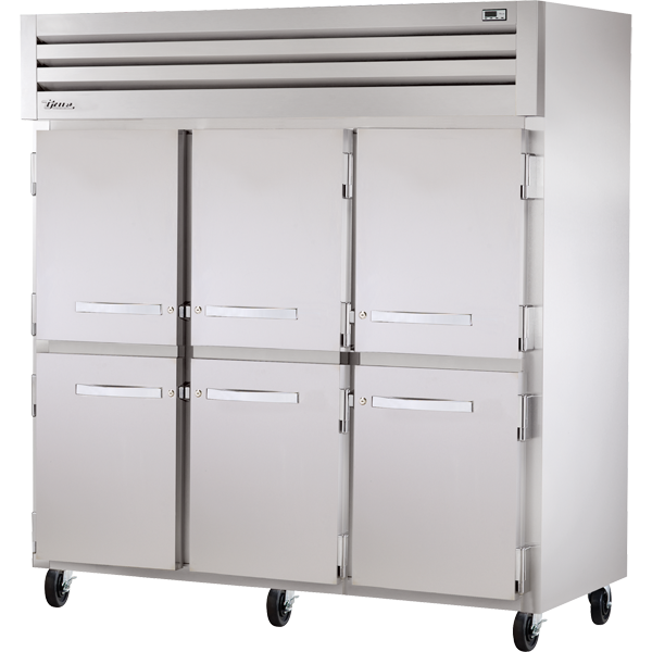 True STG3F-6HS | 78" Wide 6 Solid Door Reach-In Freezer