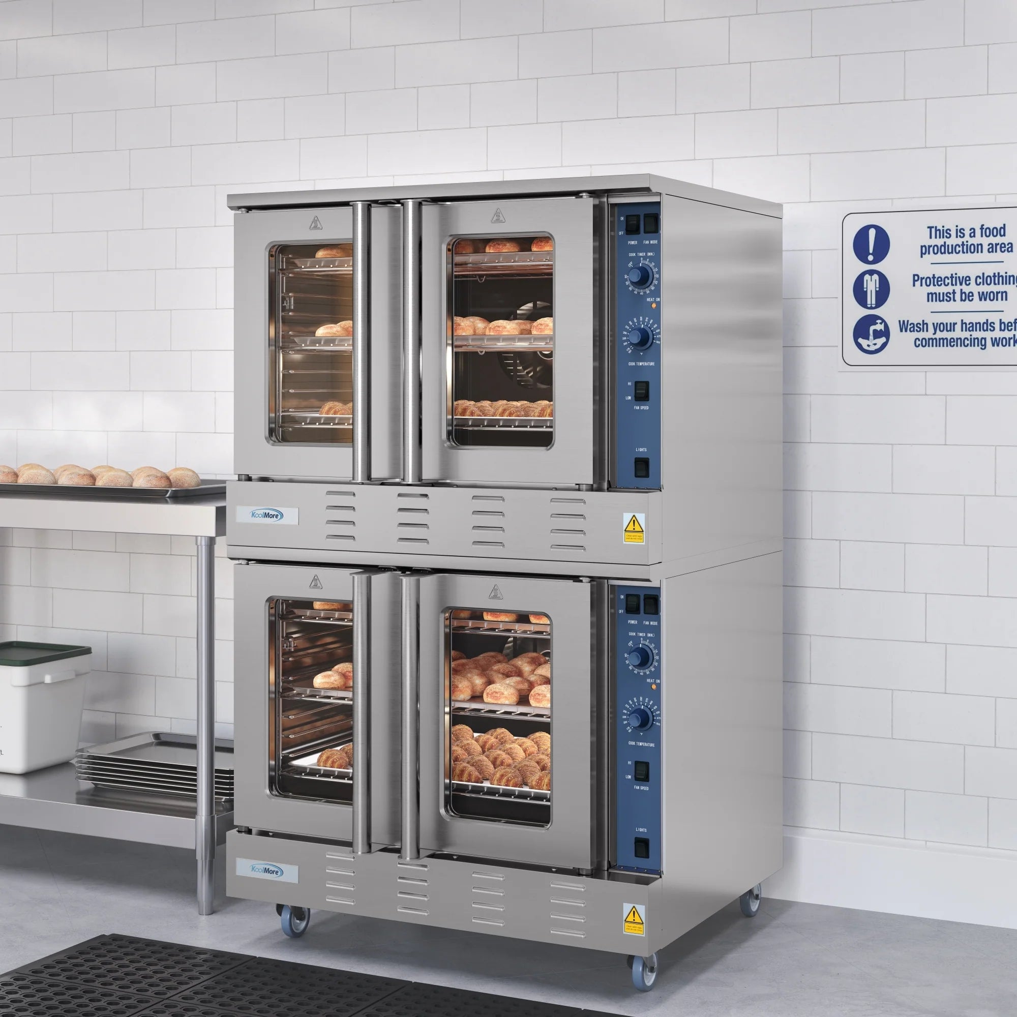 Koolmore 38" Wide Full Size Natural Gas Double Convection Oven