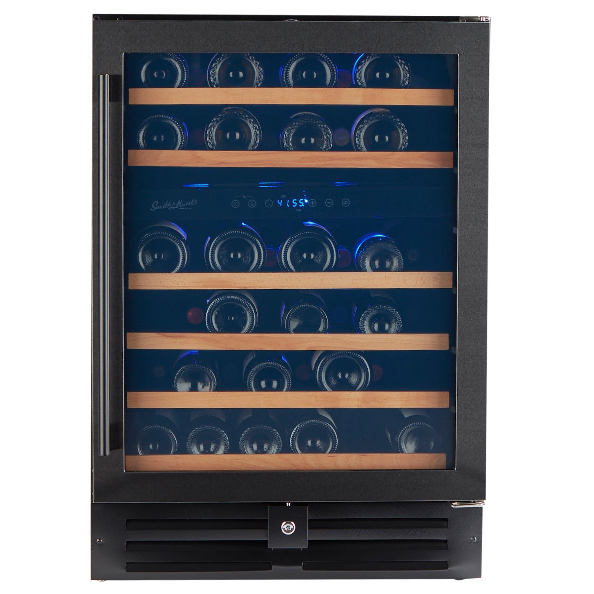 Smith&Hanks RE55002 | 24" Wide Dual Zone Undercounter Black Stainless 46 Bottle Wine Fridge