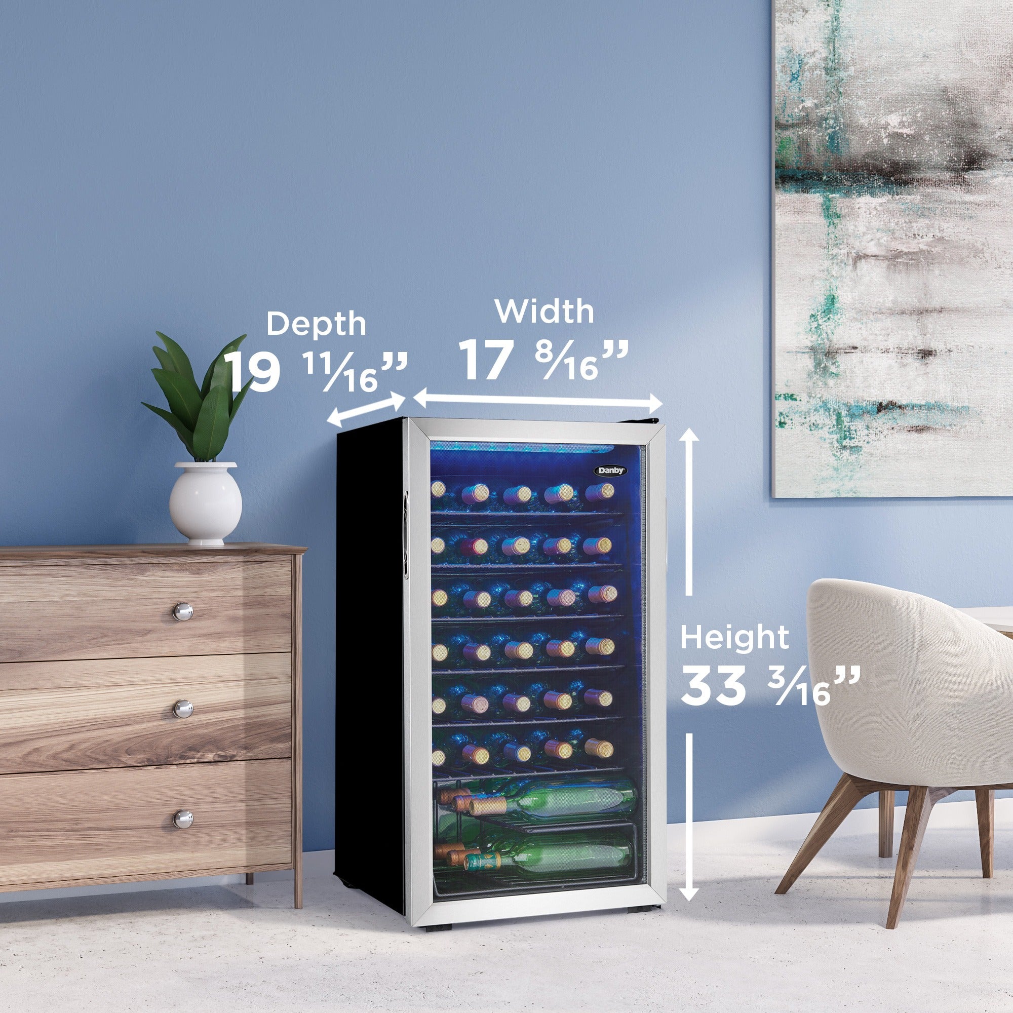 Danby | 17.5" Wide Single Zone 36 Bottle Wine Fridge