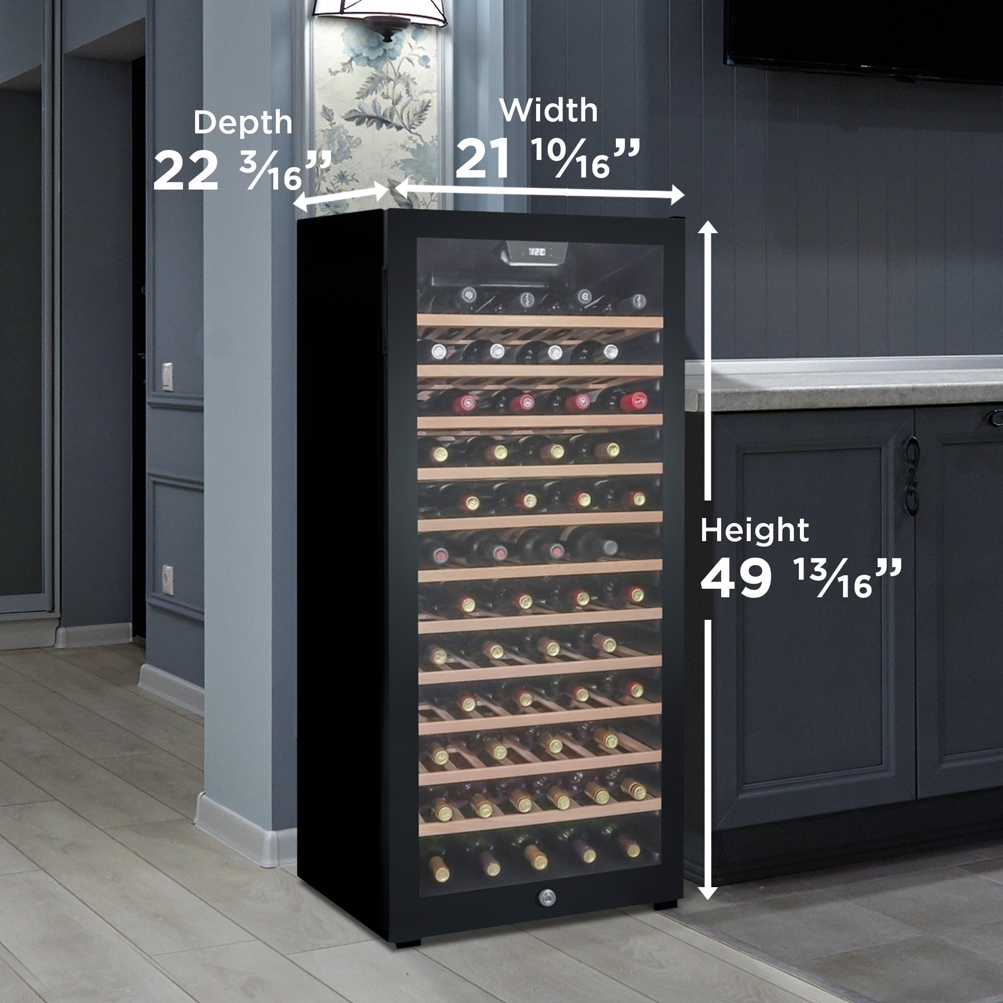 Danby DWC94L1B | 21.6" Wide Single Zone 94 Bottle Wine Fridge