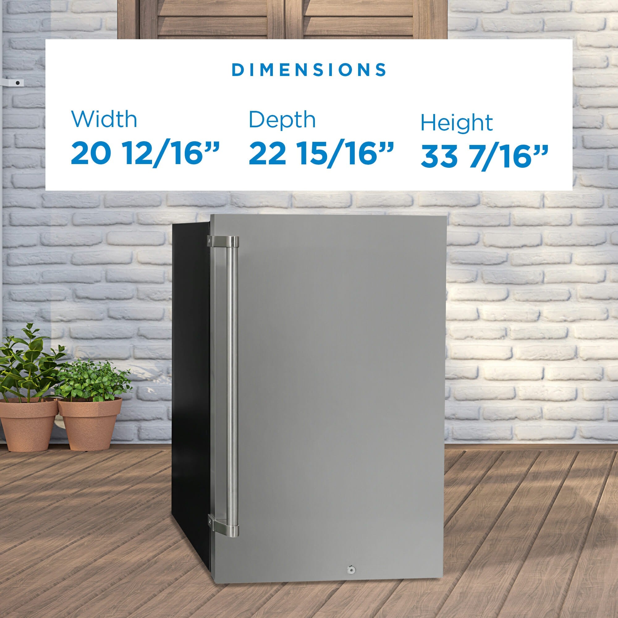 Danby DAR044A1SSO | 20.75" Wide Outdoor Stainless Steel Refrigerator