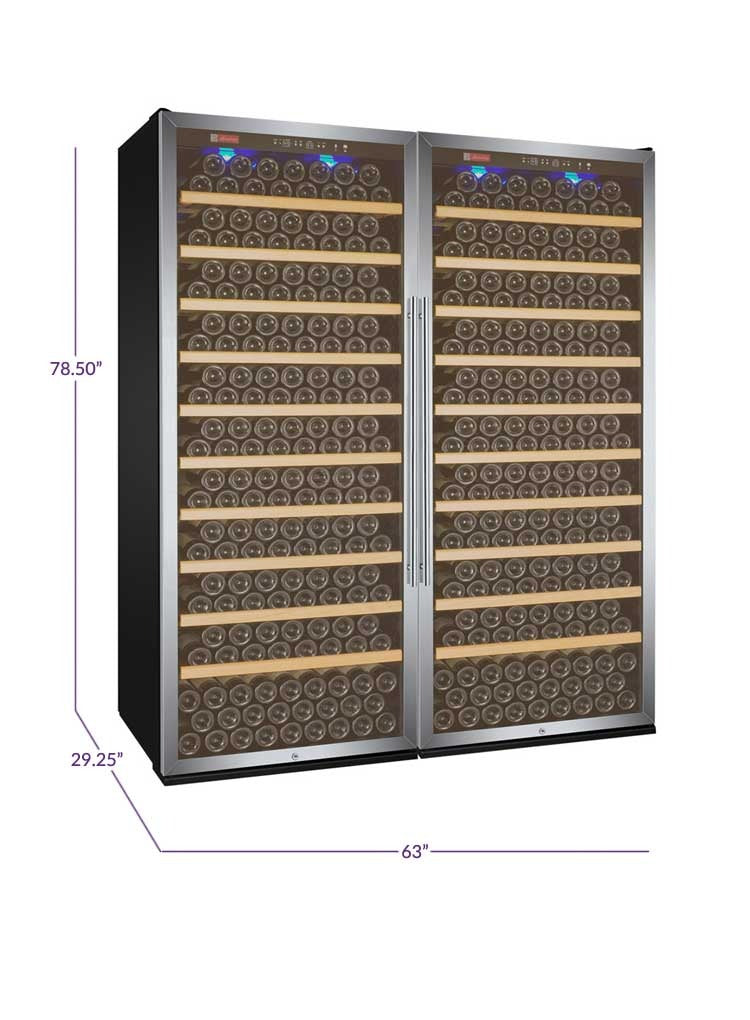 Allavino | 63" Wide Dual Zone Vite ll Tru-Vino 554 Bottle Wine Fridge