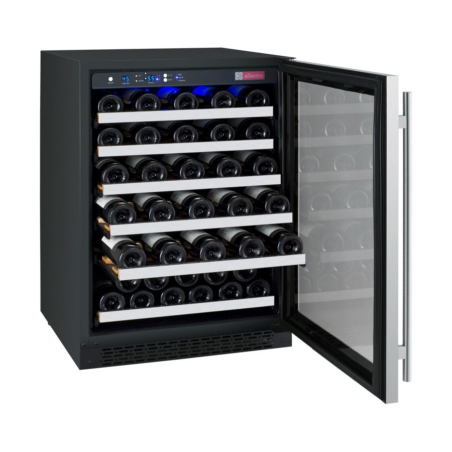 Allavino | 24" Wide Stainless Steel FlexCount ll Tru-Vino 56 Bottle Wine Fridge