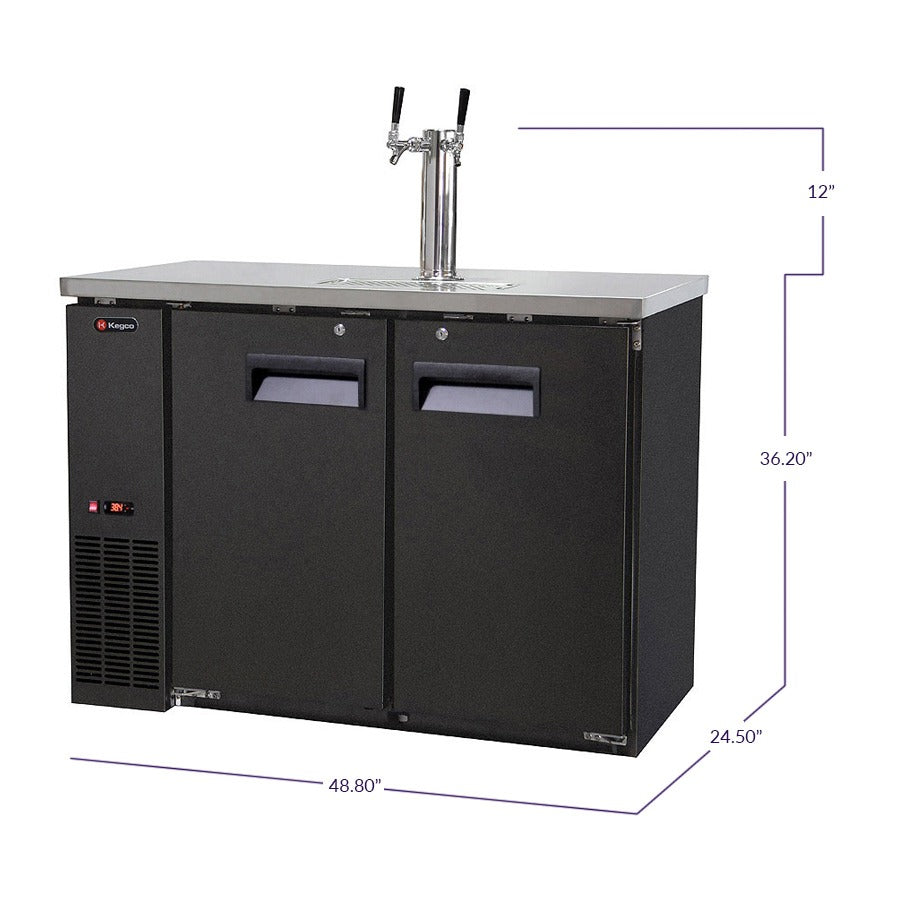 Kegco | 49" Wide Dual Tap Commercial Kegerator