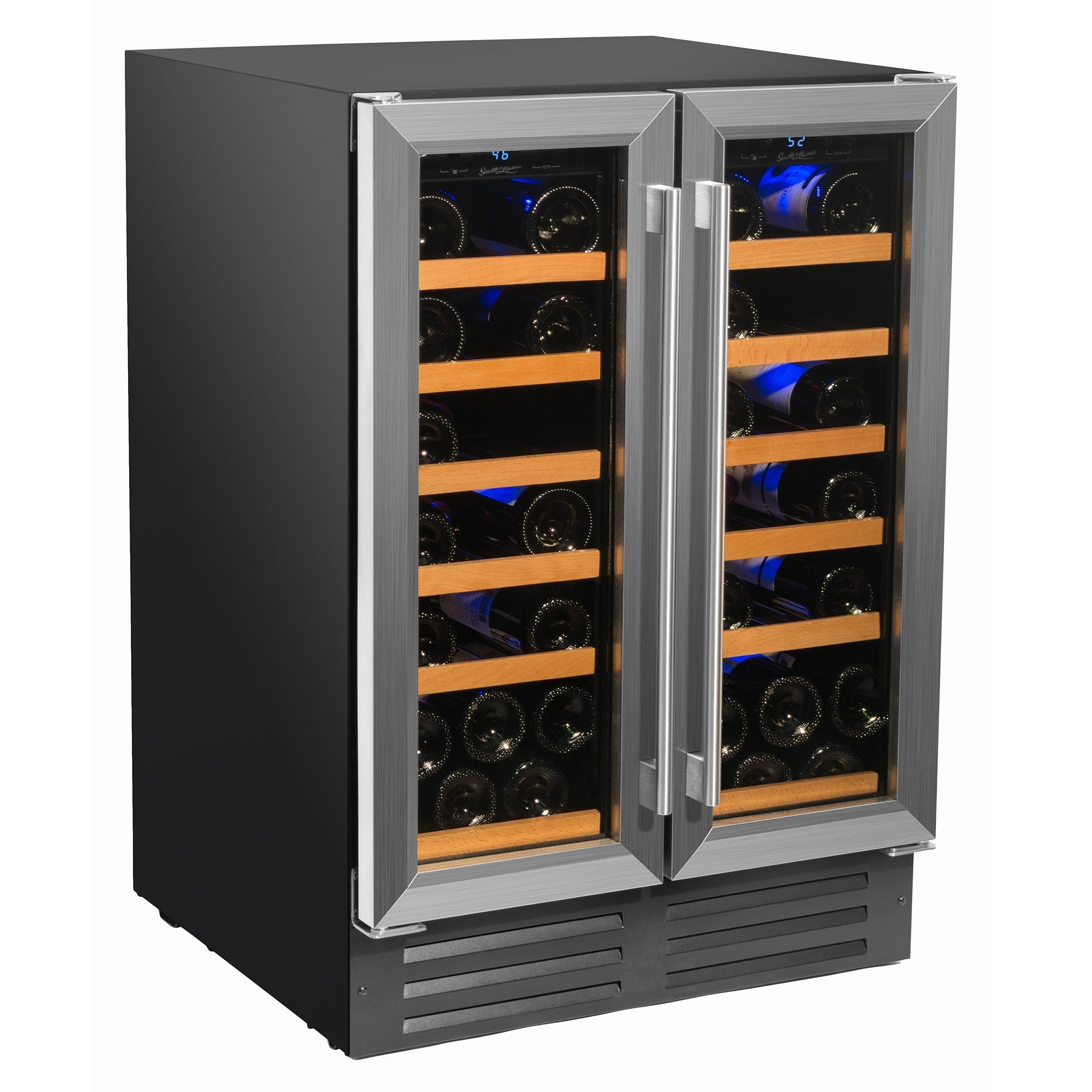 Smith&Hanks RE100008 | 24" Wide Dual Zone Stainless Steel 40 Bottle Wine Fridge