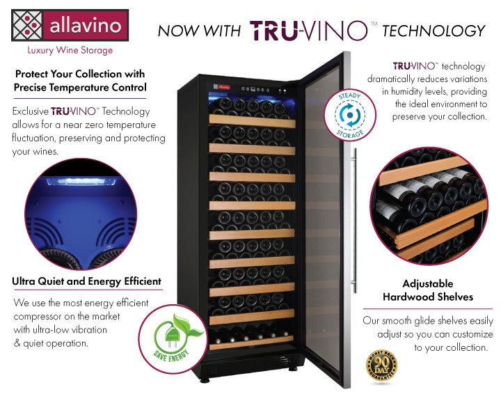 Allavino | 24" Wide Single Zone Vite ll 99 Bottle Wine Fridge