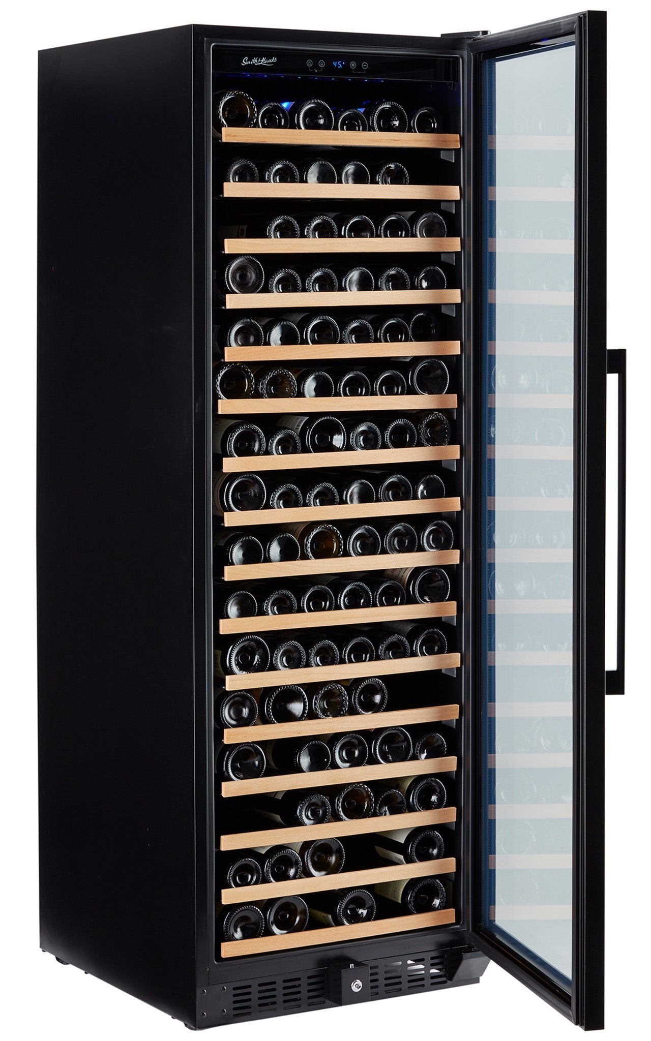 Smith&Hanks RE55003 | 24” Wide Single Zone Black Stainless 166 Bottle Wine Fridge