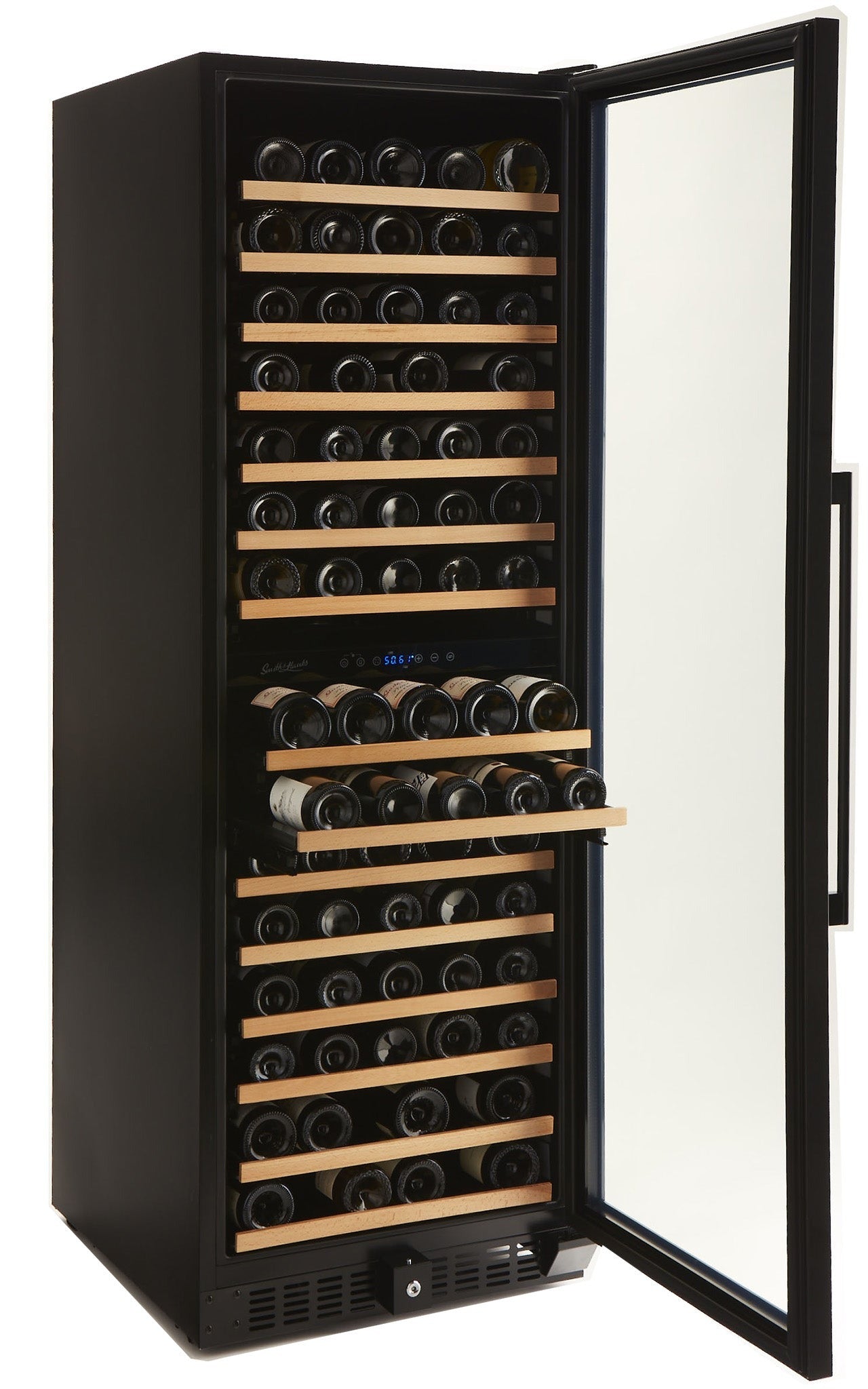 Smith&Hanks RE55004 | 24” Wide Dual Zone Black Stainless 166 Bottle Wine Fridge