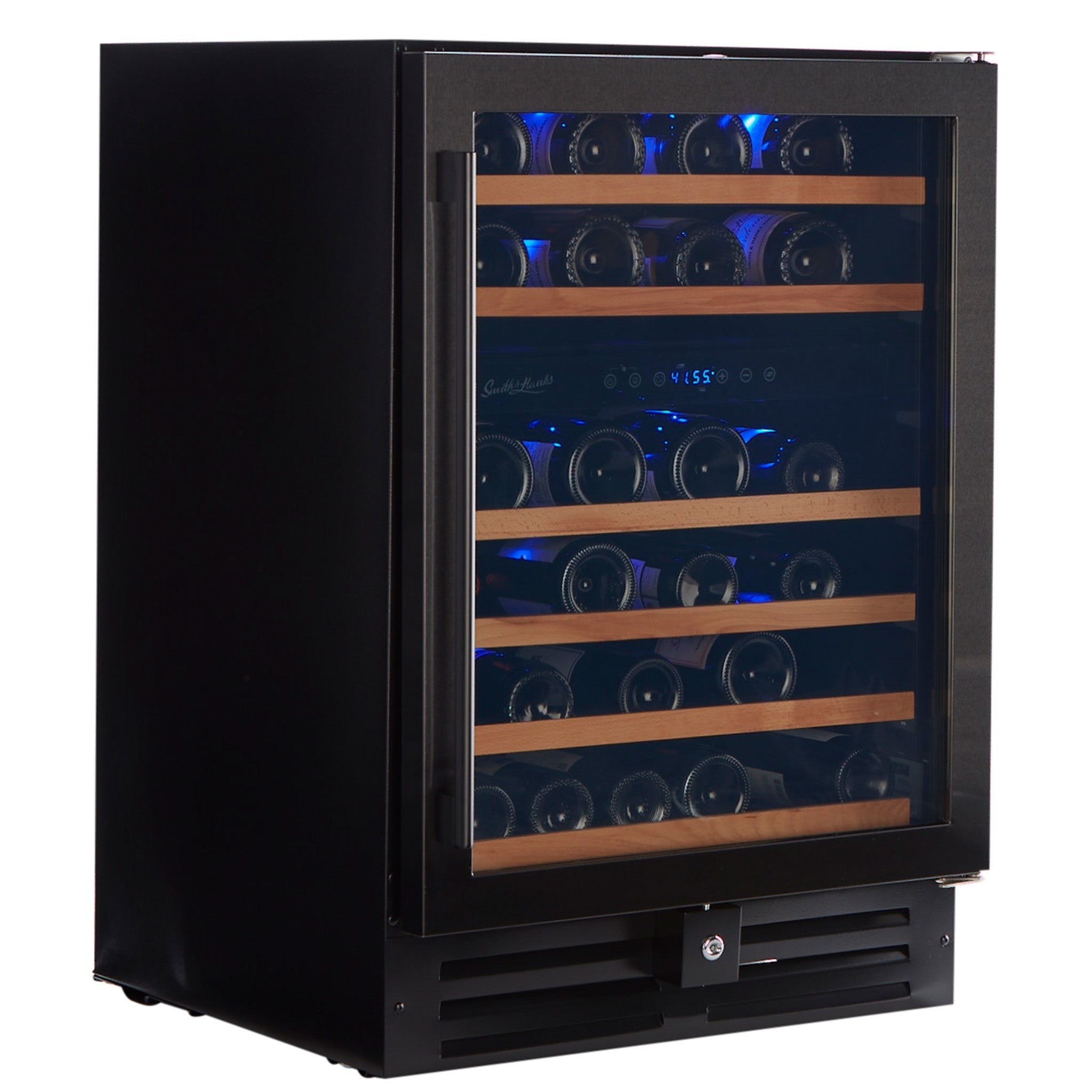 Smith&Hanks RE55002 | 24" Wide Dual Zone Undercounter Black Stainless 46 Bottle Wine Fridge