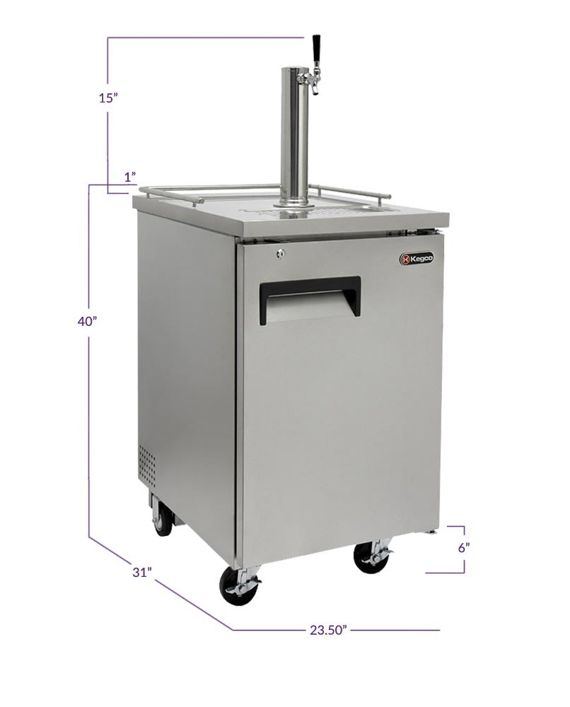 Kegco | 24" Wide Stainless Steel Commercial Kegerator