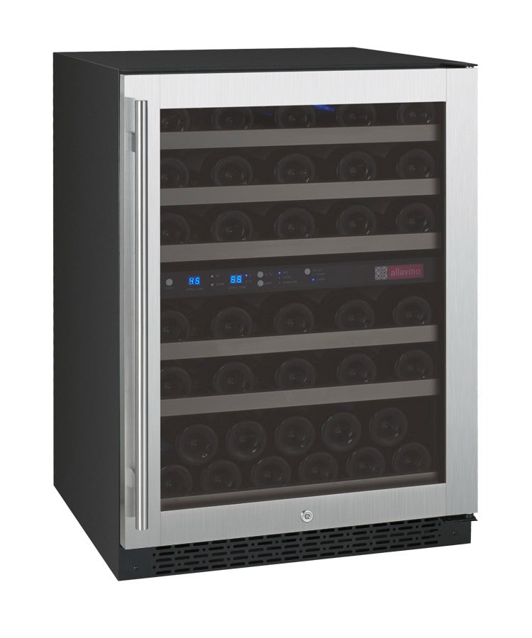 Allavino | 24" Wide Stainless Steel FlexCount ll Tru-Vino 56 Bottle Wine Fridge