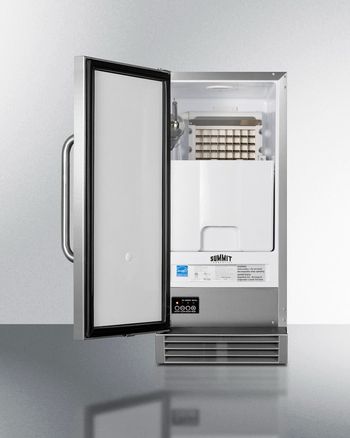 SUMMIT | 15" Wide Outdoor ADA Compliant Clear Icemaker