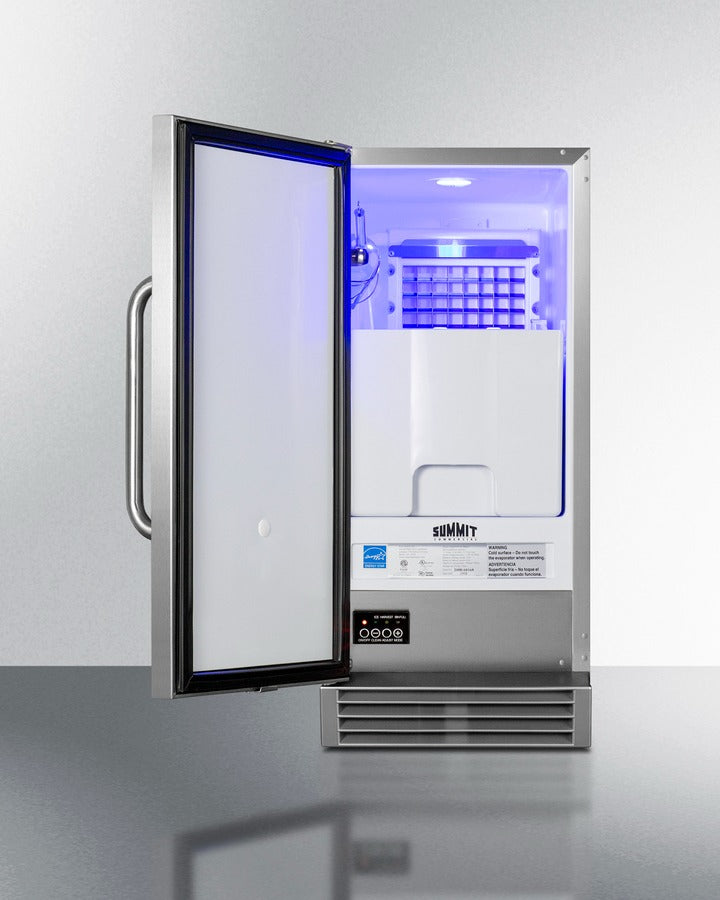 SUMMIT | 15" Wide Outdoor ADA Compliant Clear Icemaker