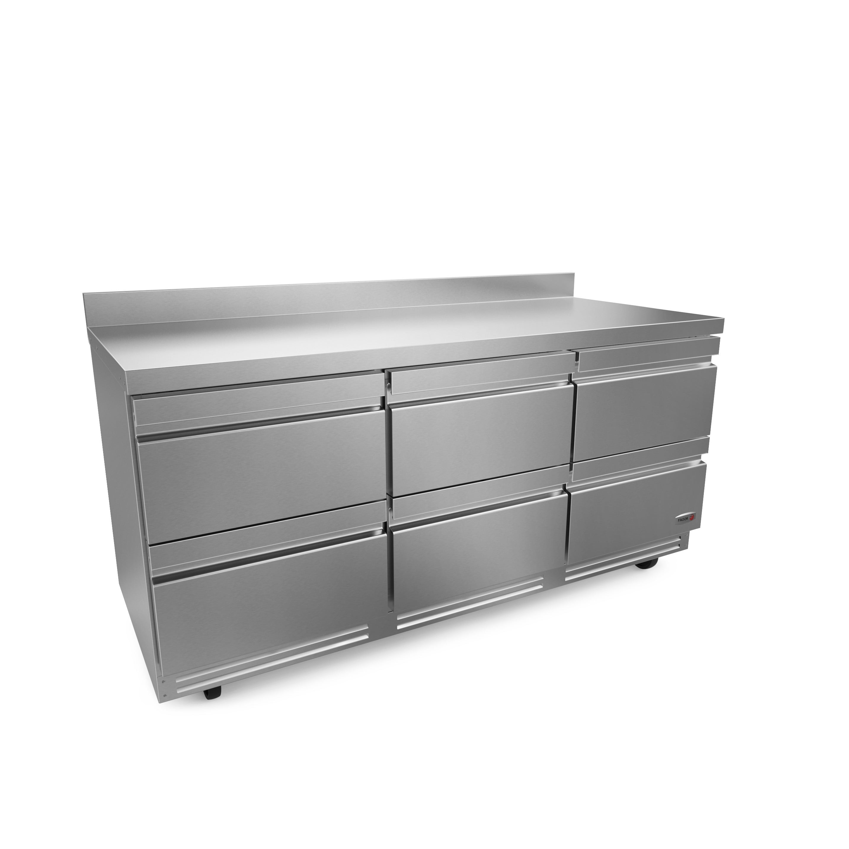 Fagor FUR-72-D6-N | 73" Wide 6 Drawer Undercounter Refrigerator