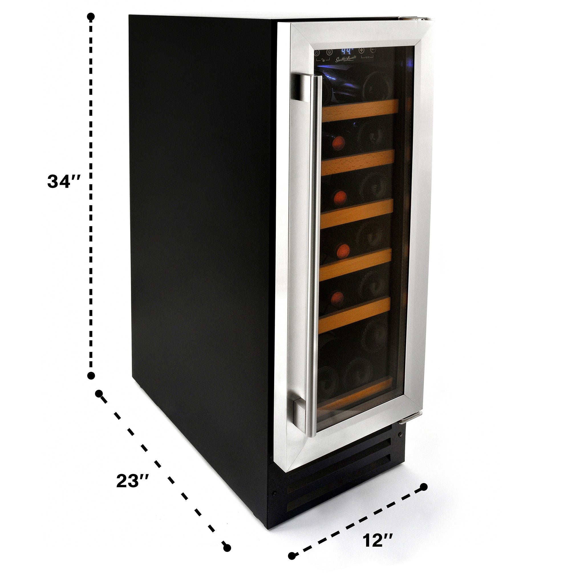 Smith&Hanks RE100005 | 12" Wide Single Zone Undercounter 19 Bottle Wine Fridge