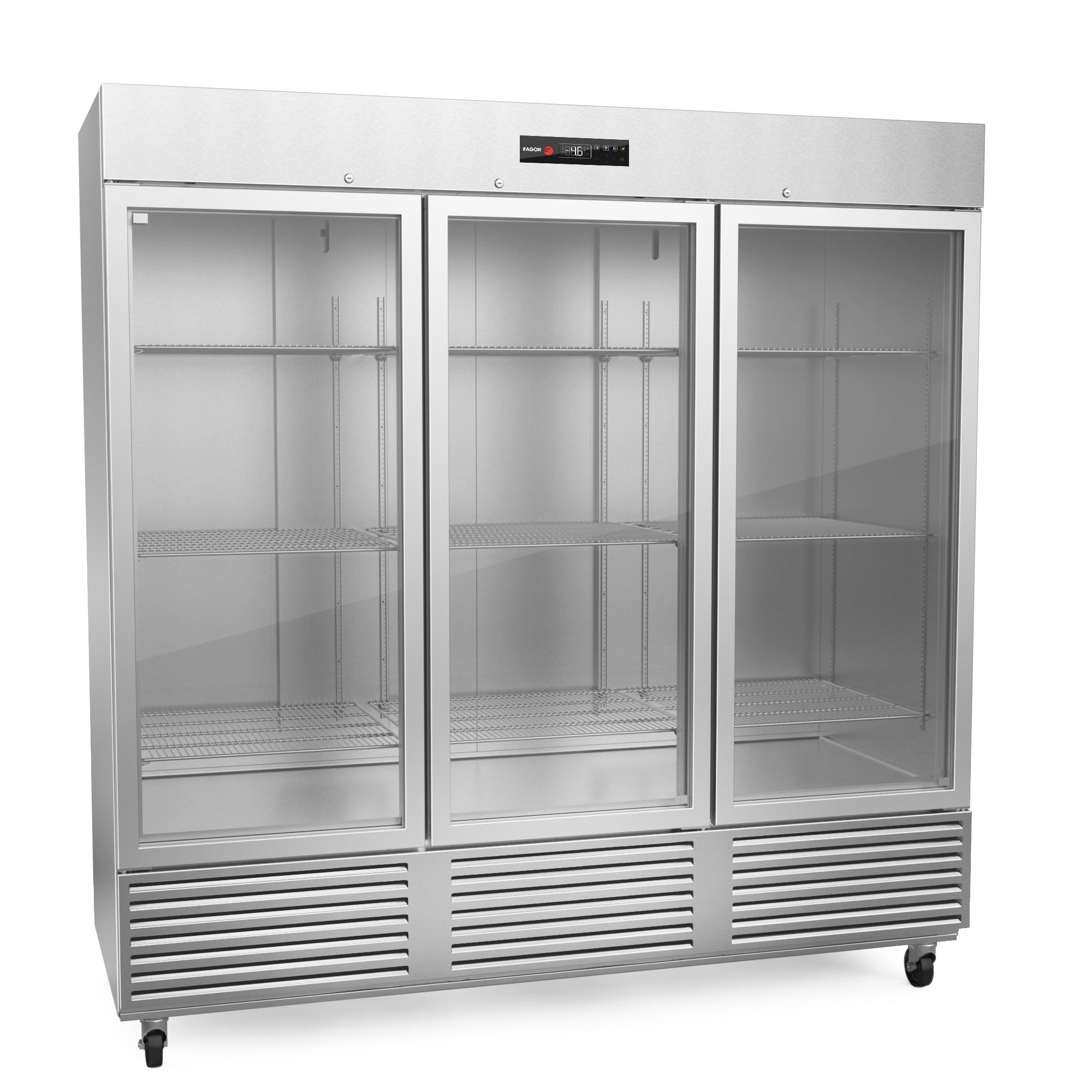 Fagor QVR-3G-N | 84" Wide 3 Glass Door Reach-In Refrigerator