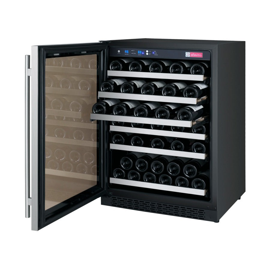 Allavino | 24" Wide Stainless Steel FlexCount ll Tru-Vino 56 Bottle Wine Fridge