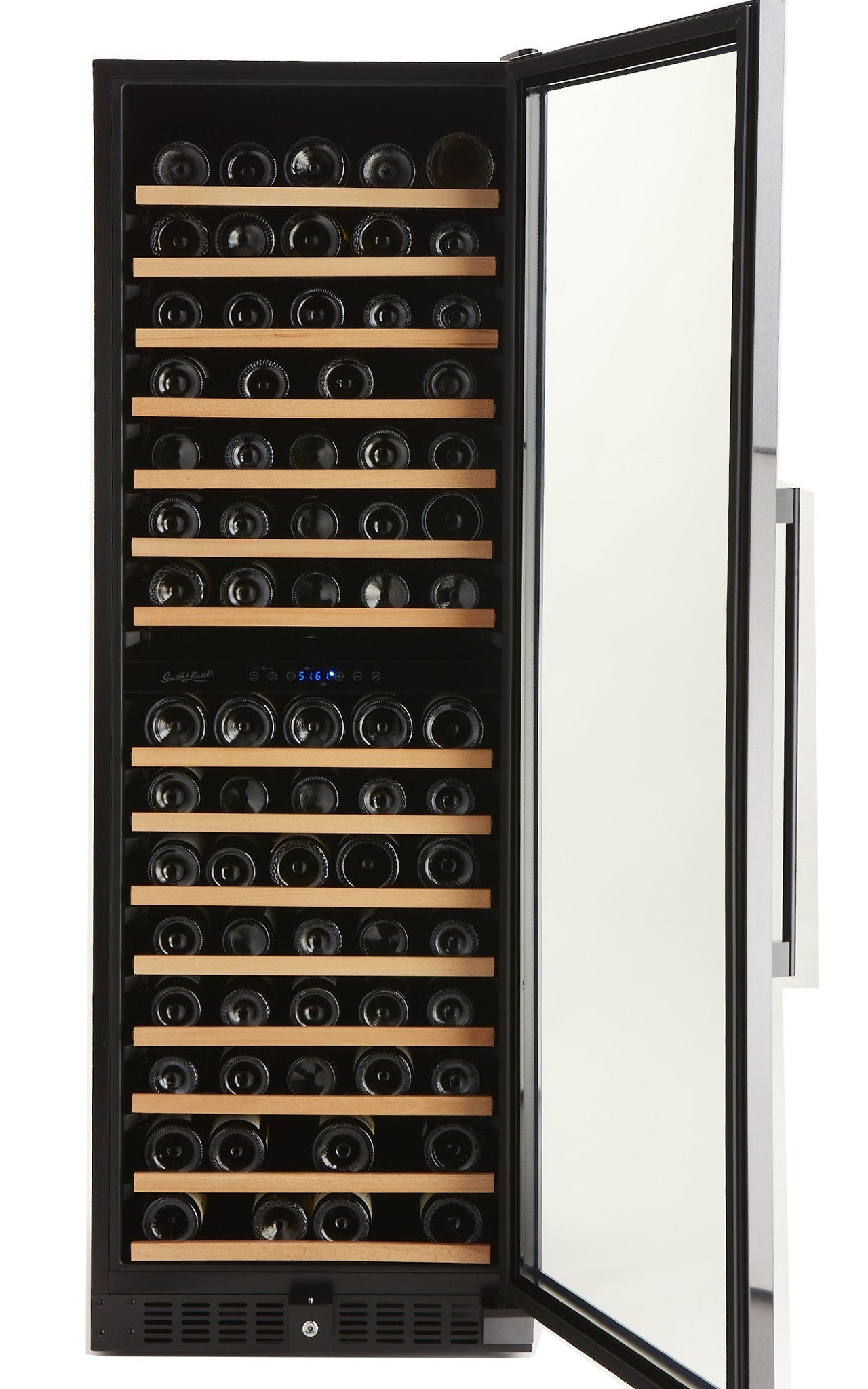 Smith&Hanks RE55004 | 24” Wide Dual Zone Black Stainless 166 Bottle Wine Fridge