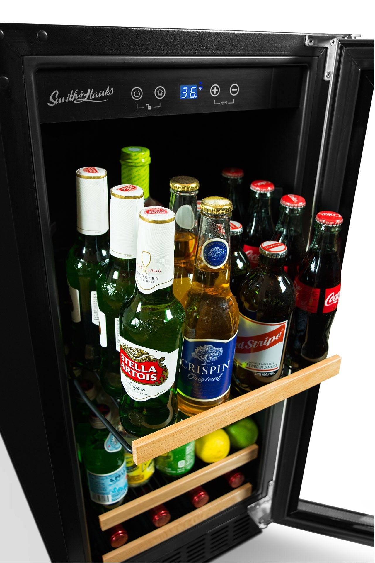 Smith&Hanks RE100019| 15" Wide Single Zone Undercounter 90 Can Beverage Fridge