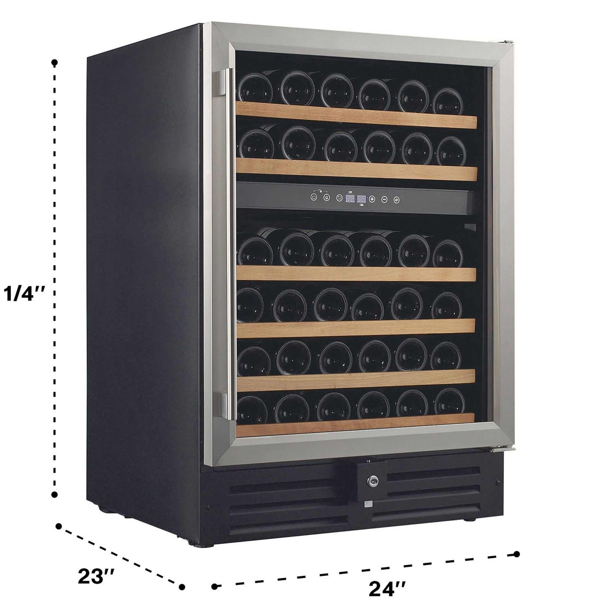 Smith&Hanks RE100002 | 24" Wide Dual Zone Undercounter 46 Bottle Wine Fridge