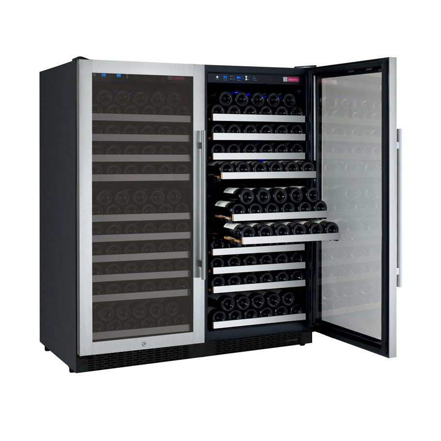 Allavino 2X-VSWR128-1S20 | 47" Wide Dual Zone FlexCount ll Tru-Vino 256 Bottle Wine Fridge