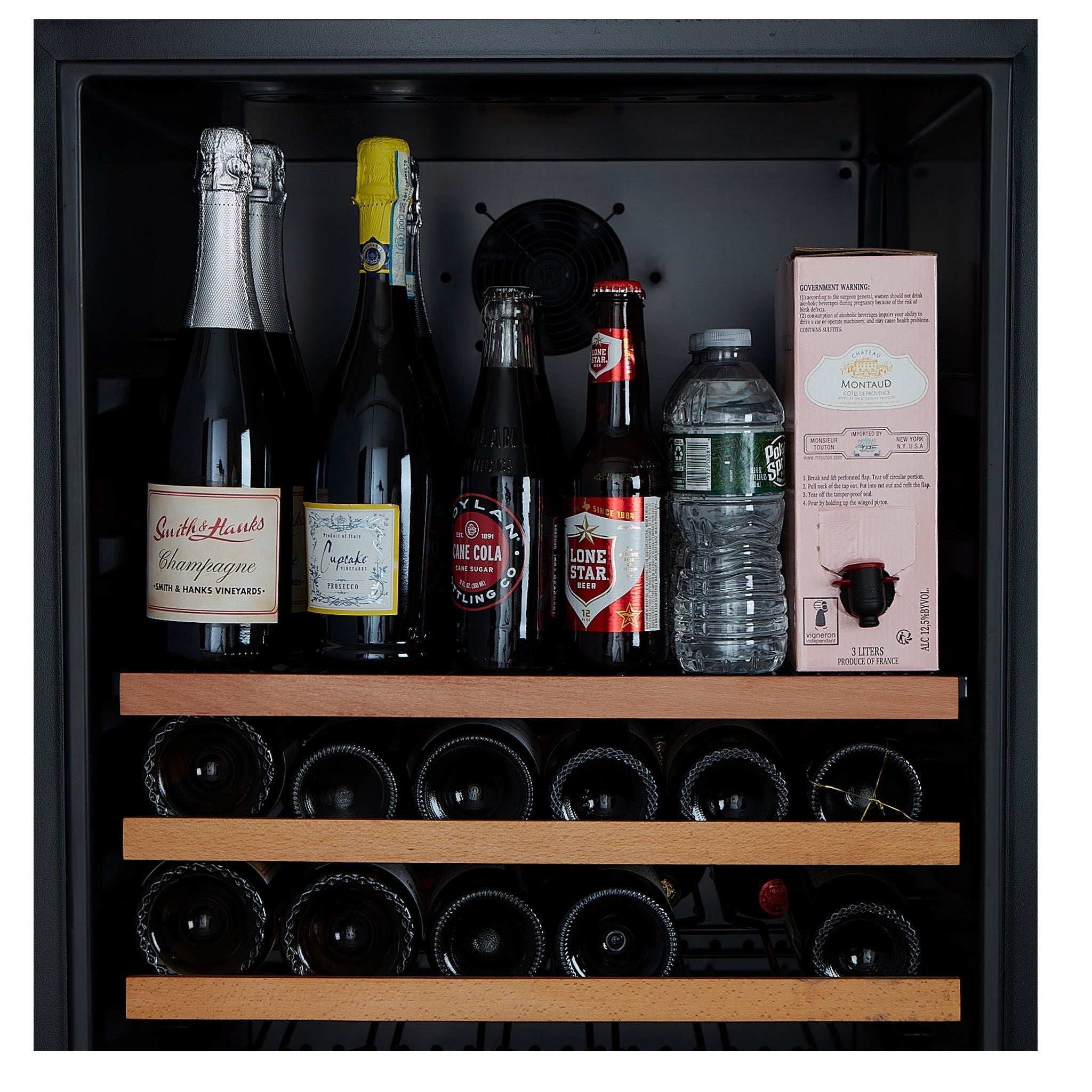 Smith&Hanks RE100041 | 24” Wide  Dual Zone Premium Stainless Steel 166 Bottle Wine Fridge