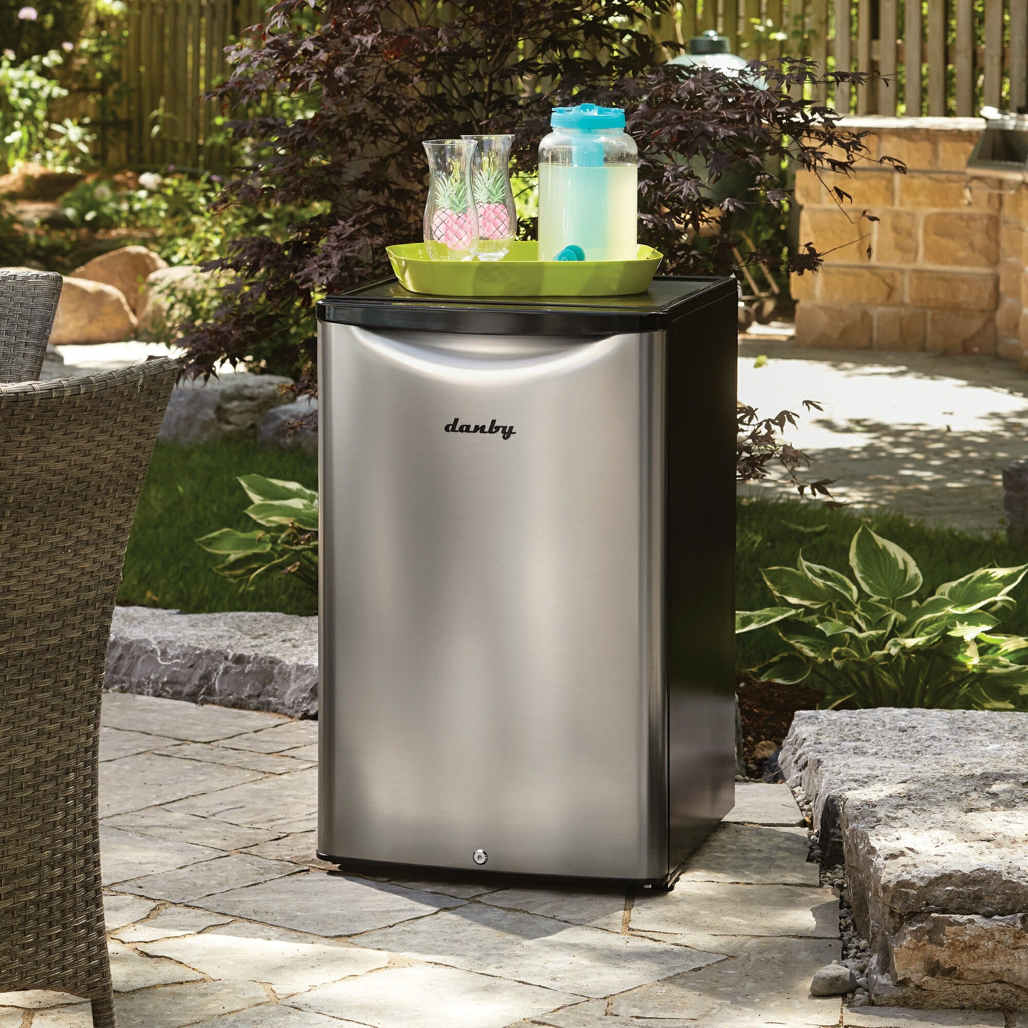 Danby DAR044A6BSLDBO | 20.75" Wide Outdoor Stainless Steel Refrigerator