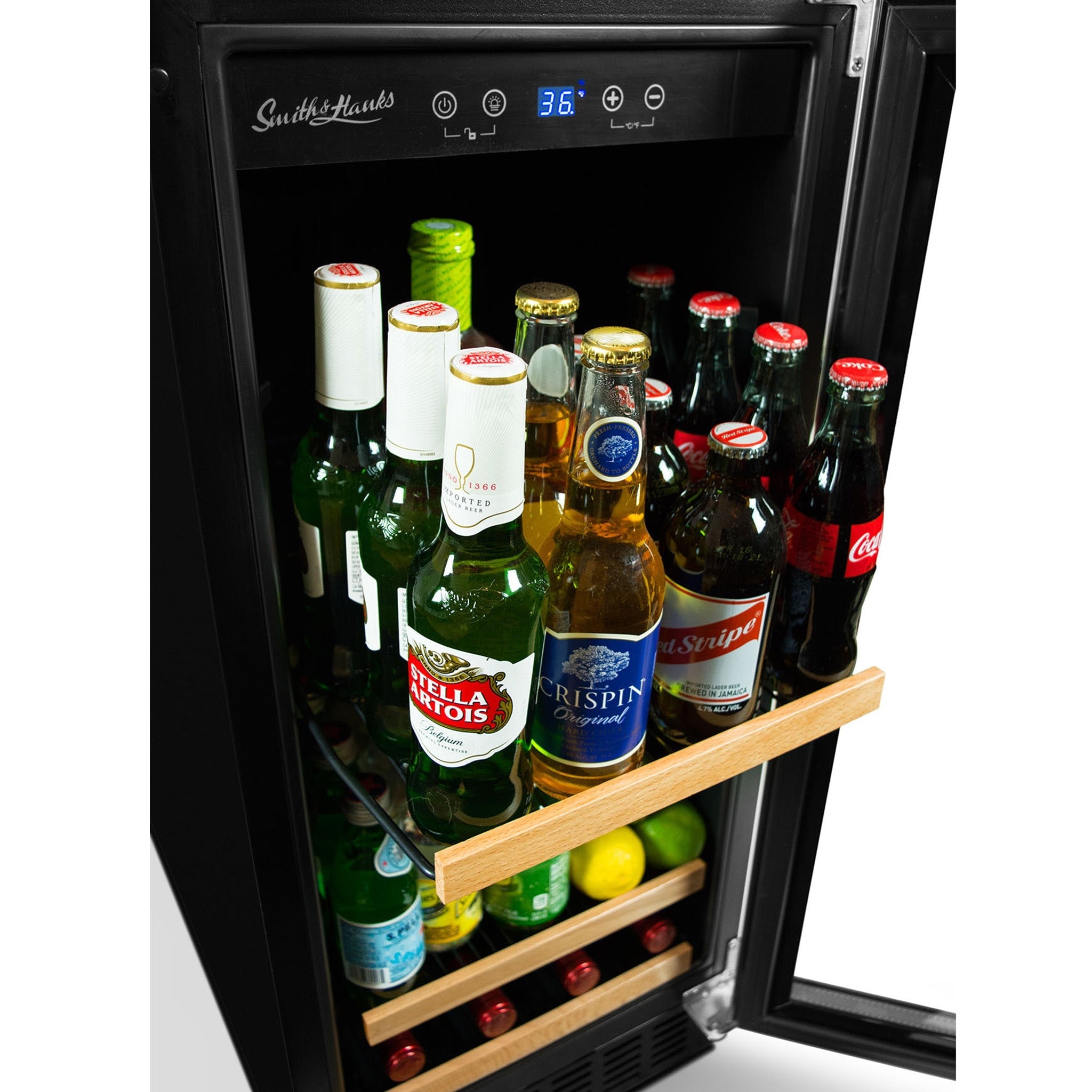 Smith&Hanks RE100019| 15" Wide Single Zone Undercounter 90 Can Beverage Fridge